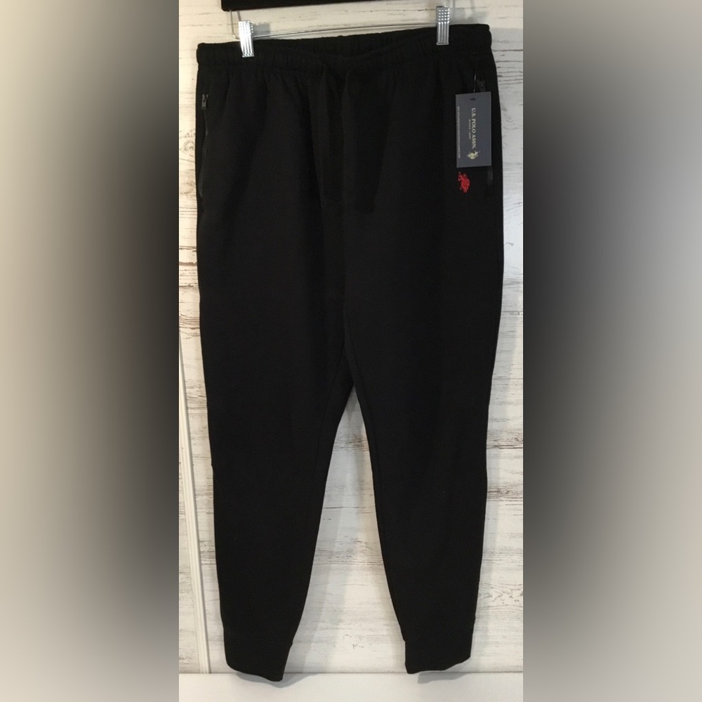 U.S. Polo Assn Fleece Full-Zip Sweatsuit 2 Pc Set Mens Large Hoodie & Pants - Picture 8 of 15